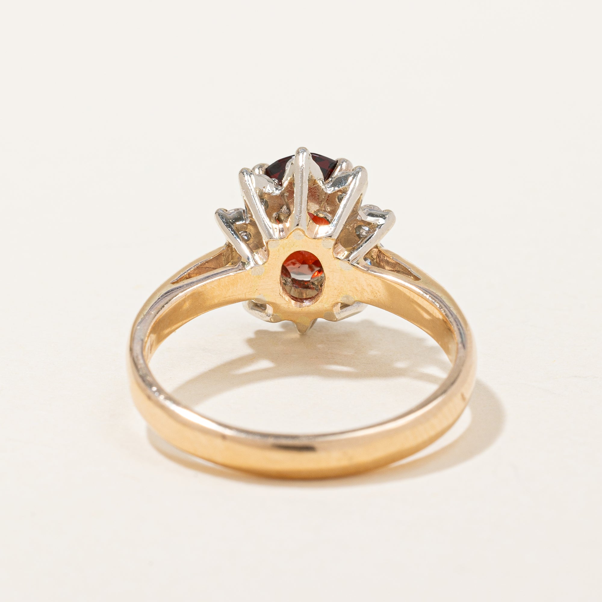 Garnet & Diamond Halo Ring | 1.38ct, 0.20ctw | SZ 5.25 |