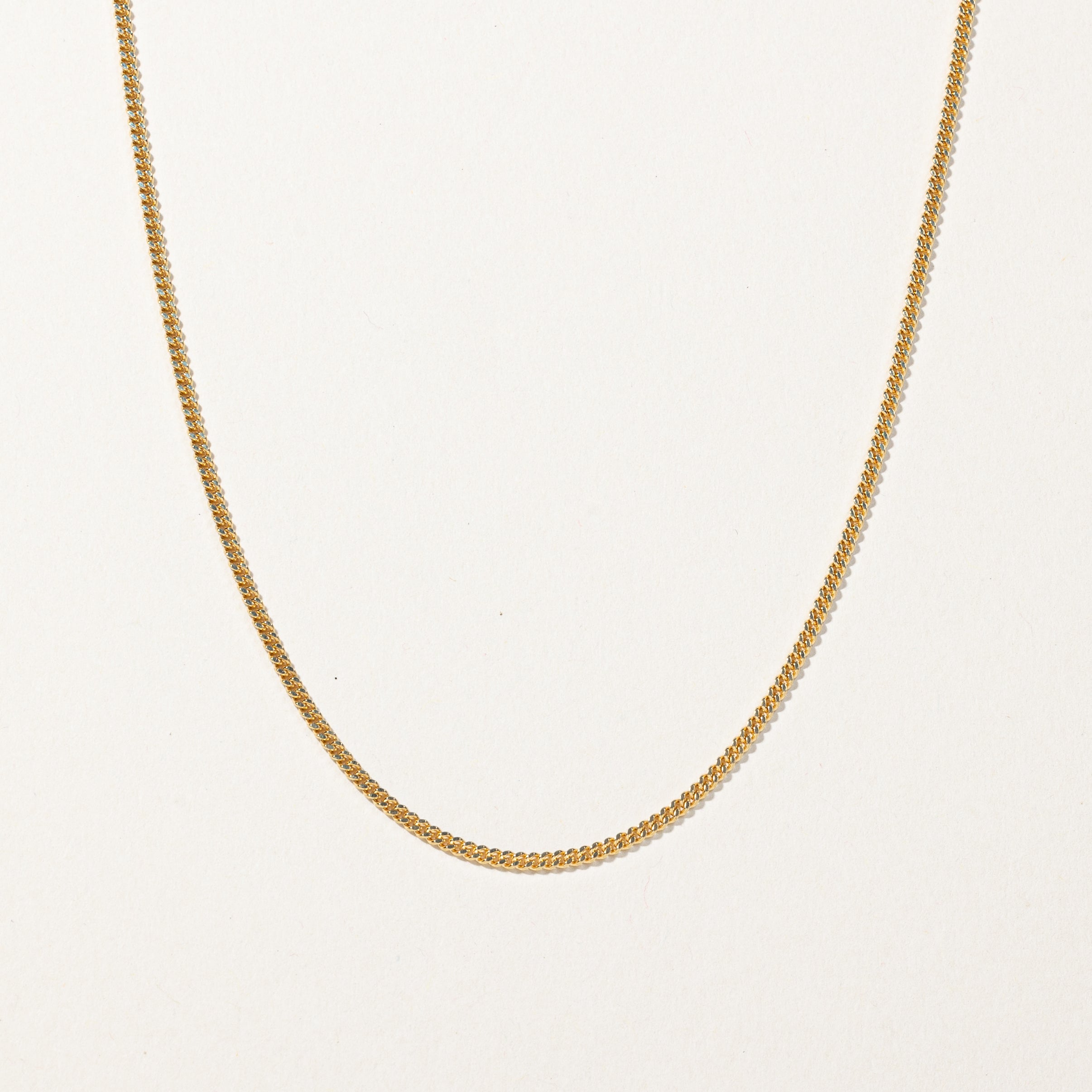 18k Yellow Gold Curb Link Chain | 24"