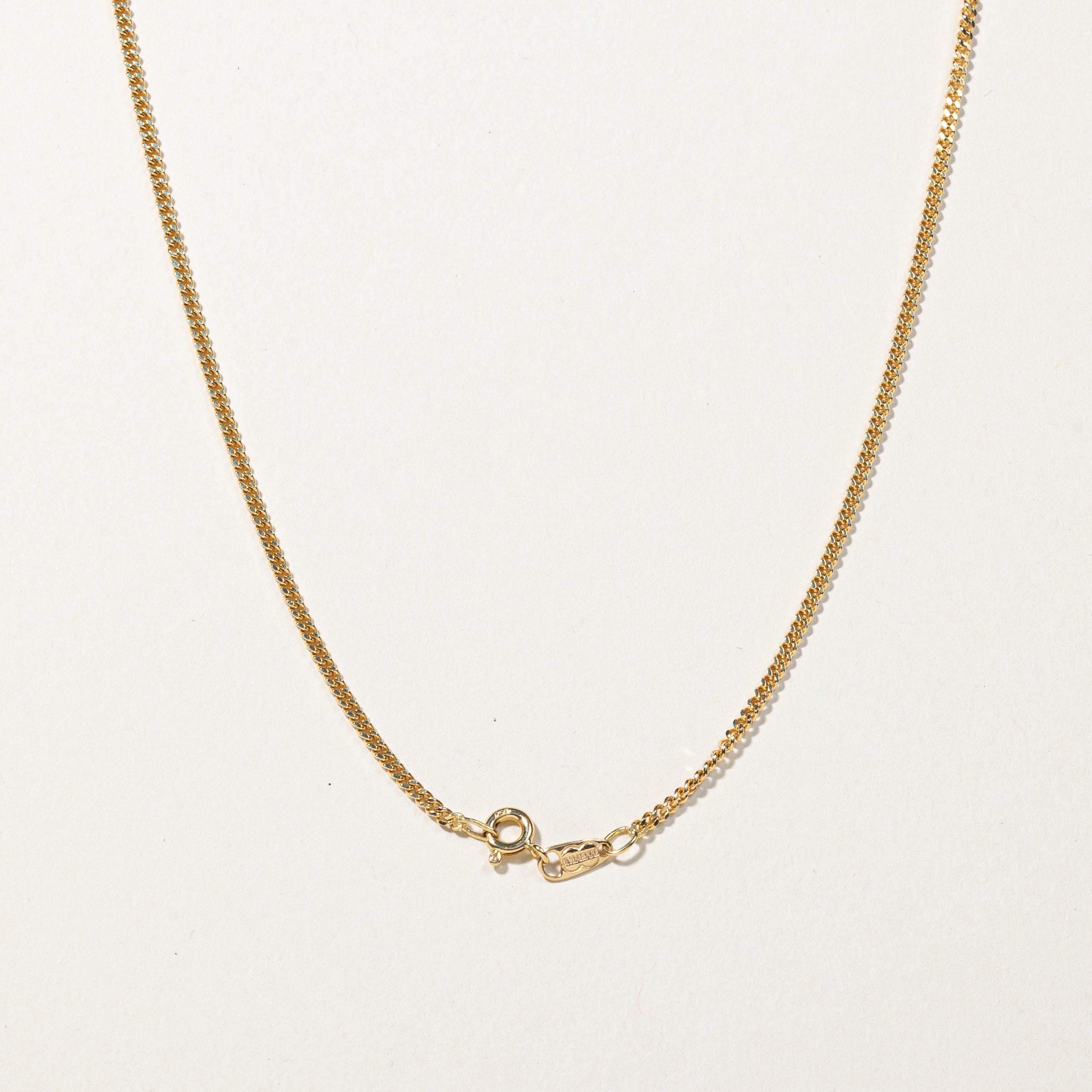 18k Yellow Gold Curb Link Chain | 24"