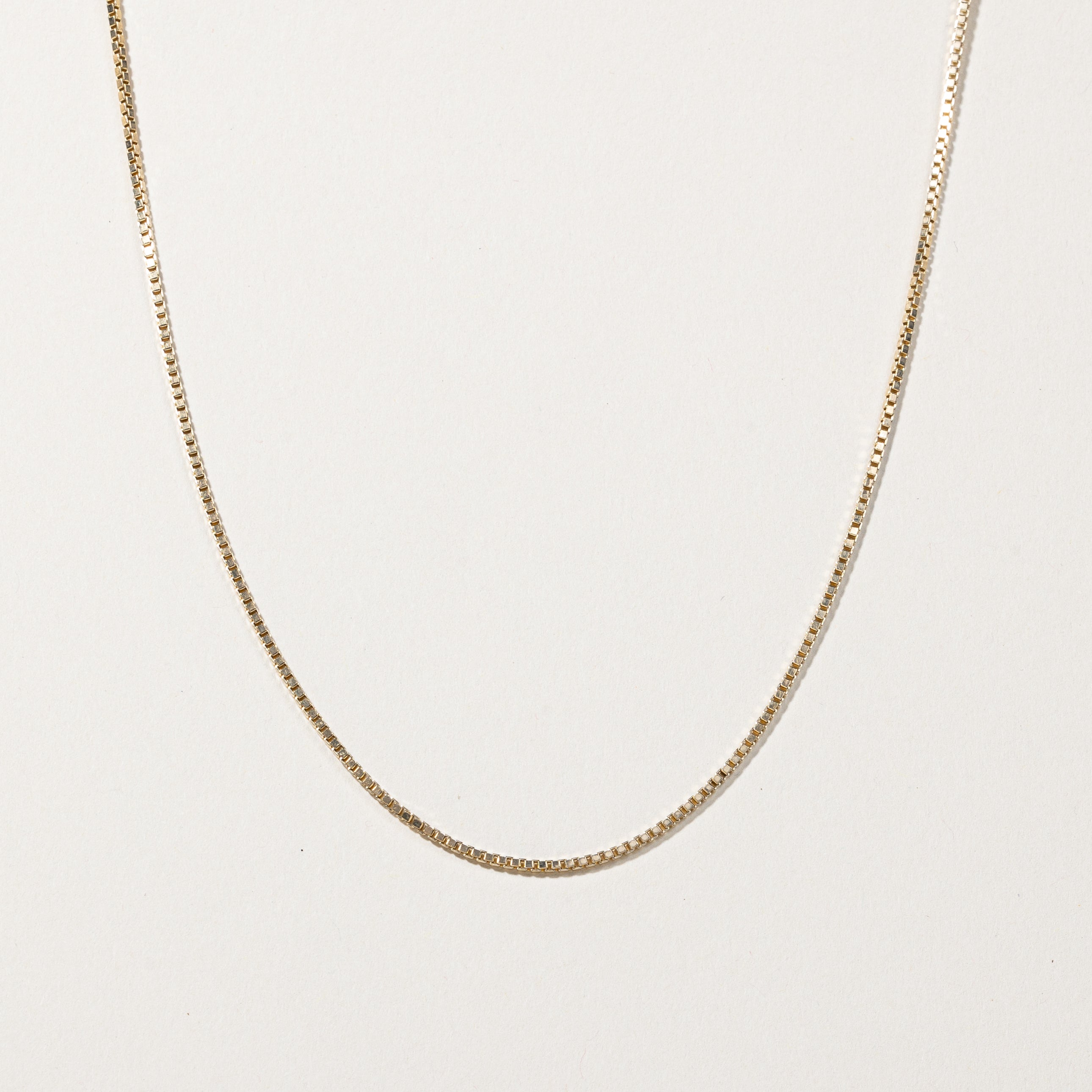 10k Yellow Gold Box Link Chain | 24"
