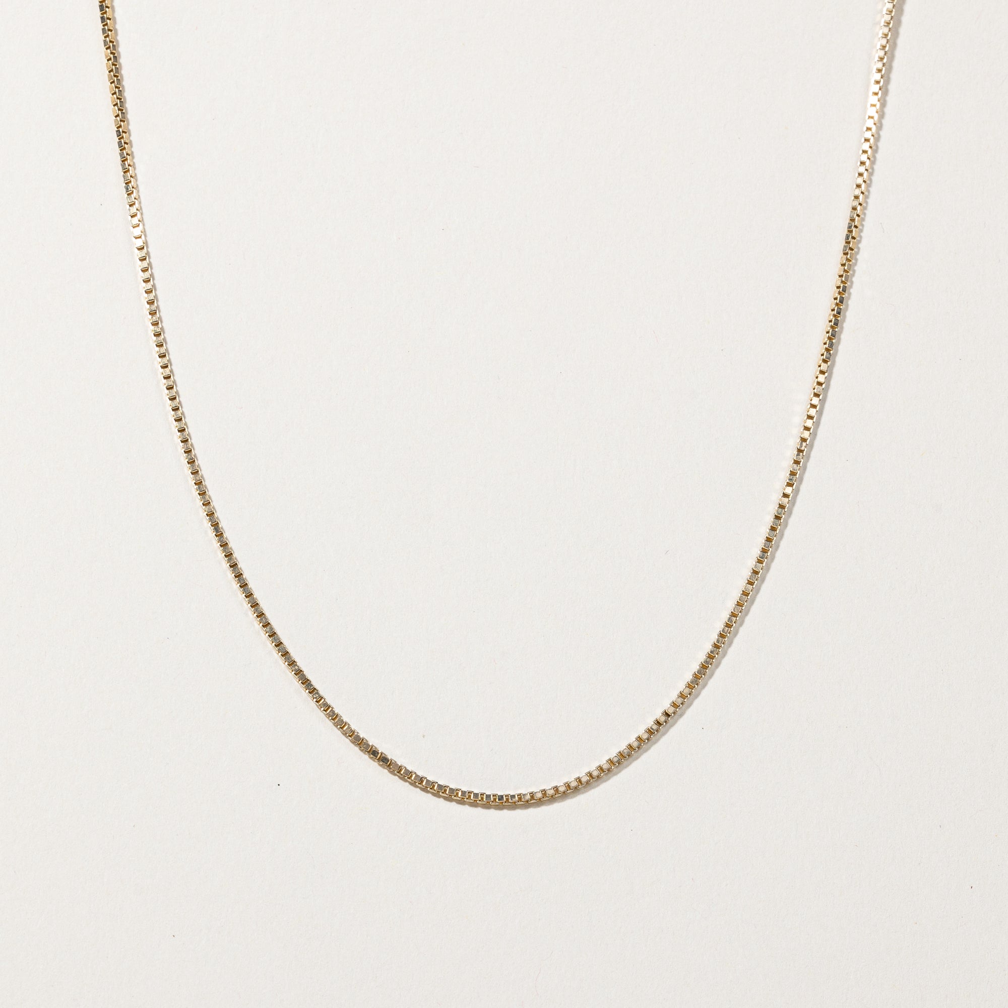 10k Yellow Gold Box Link Chain | 24