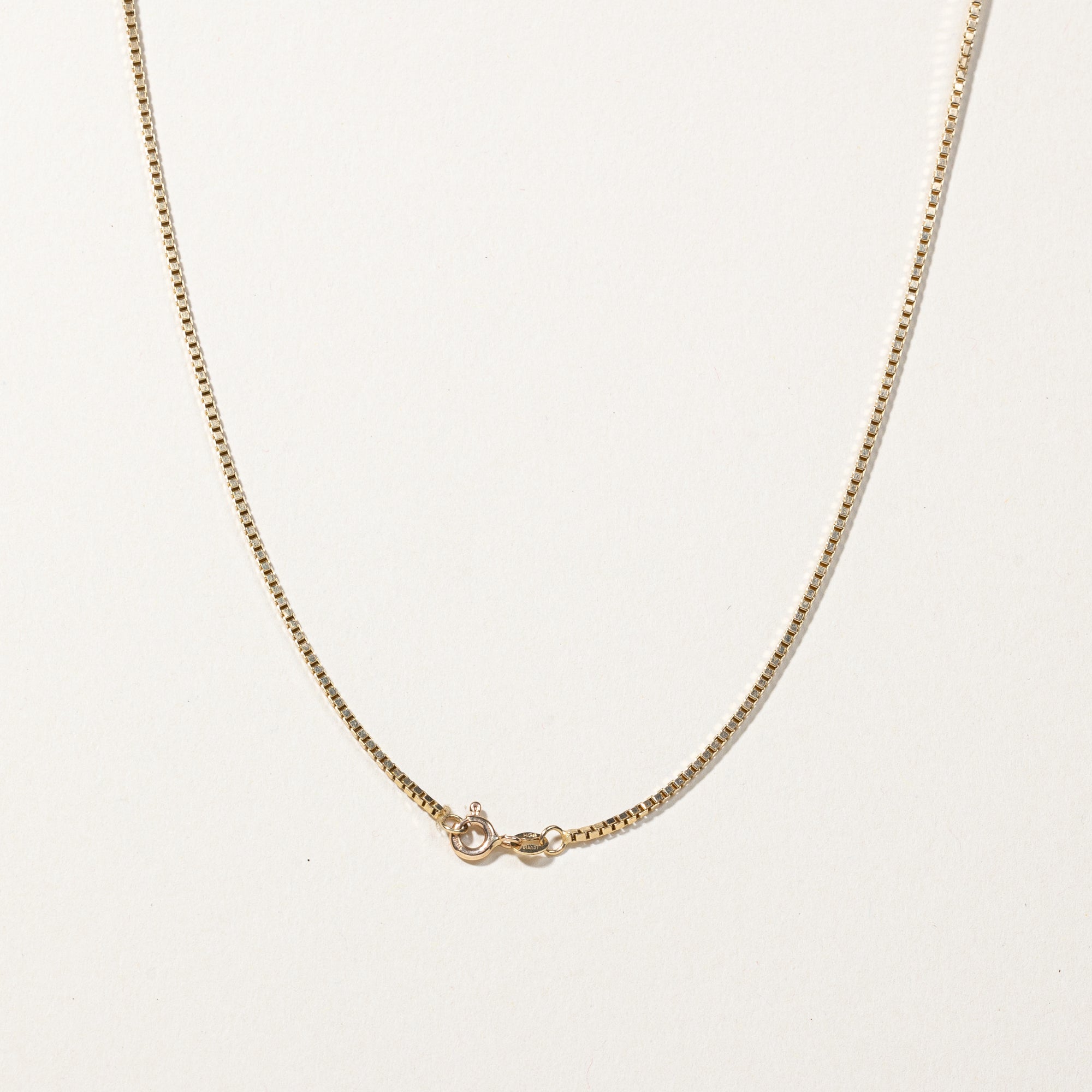 10k Yellow Gold Box Link Chain | 24