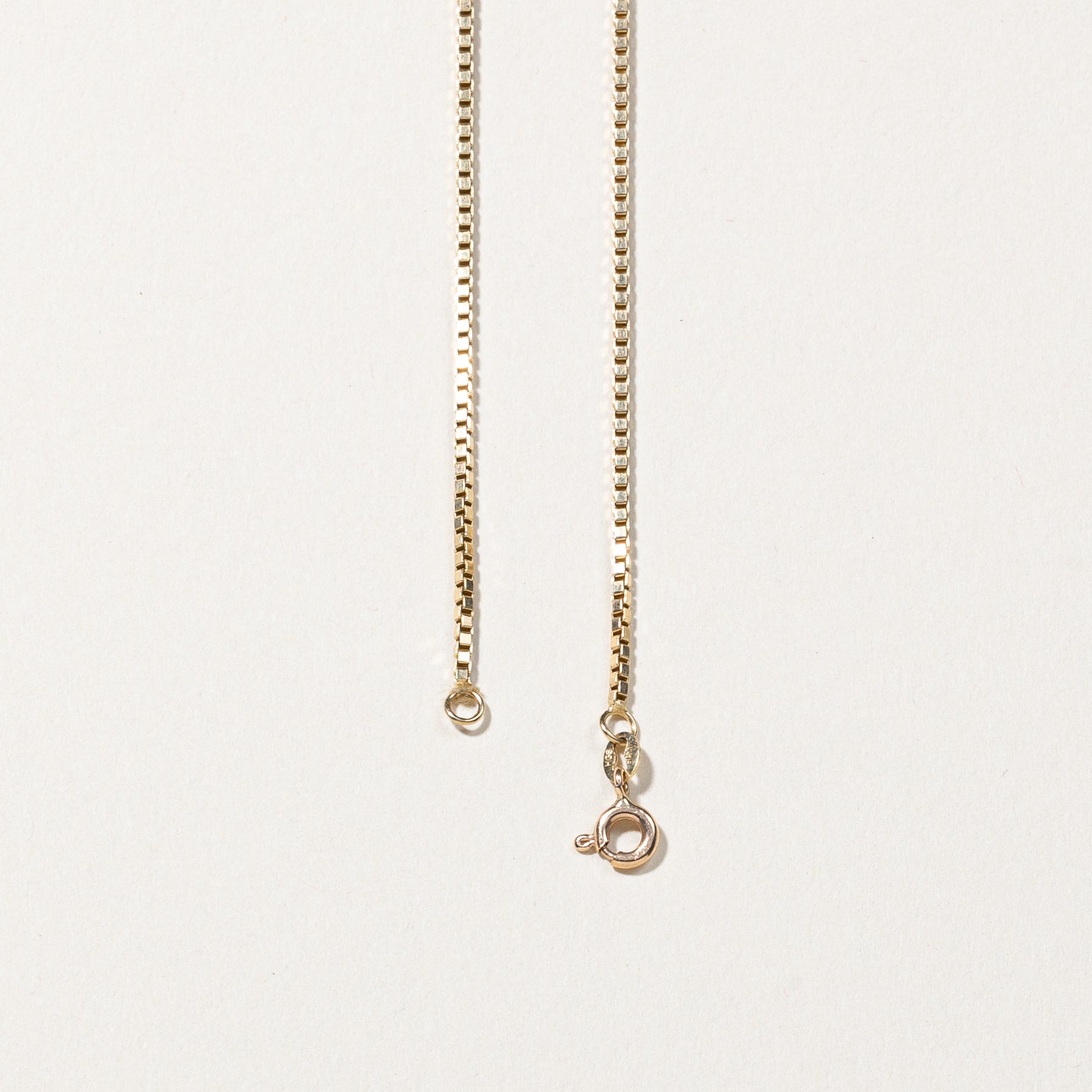 10k Yellow Gold Box Link Chain | 24