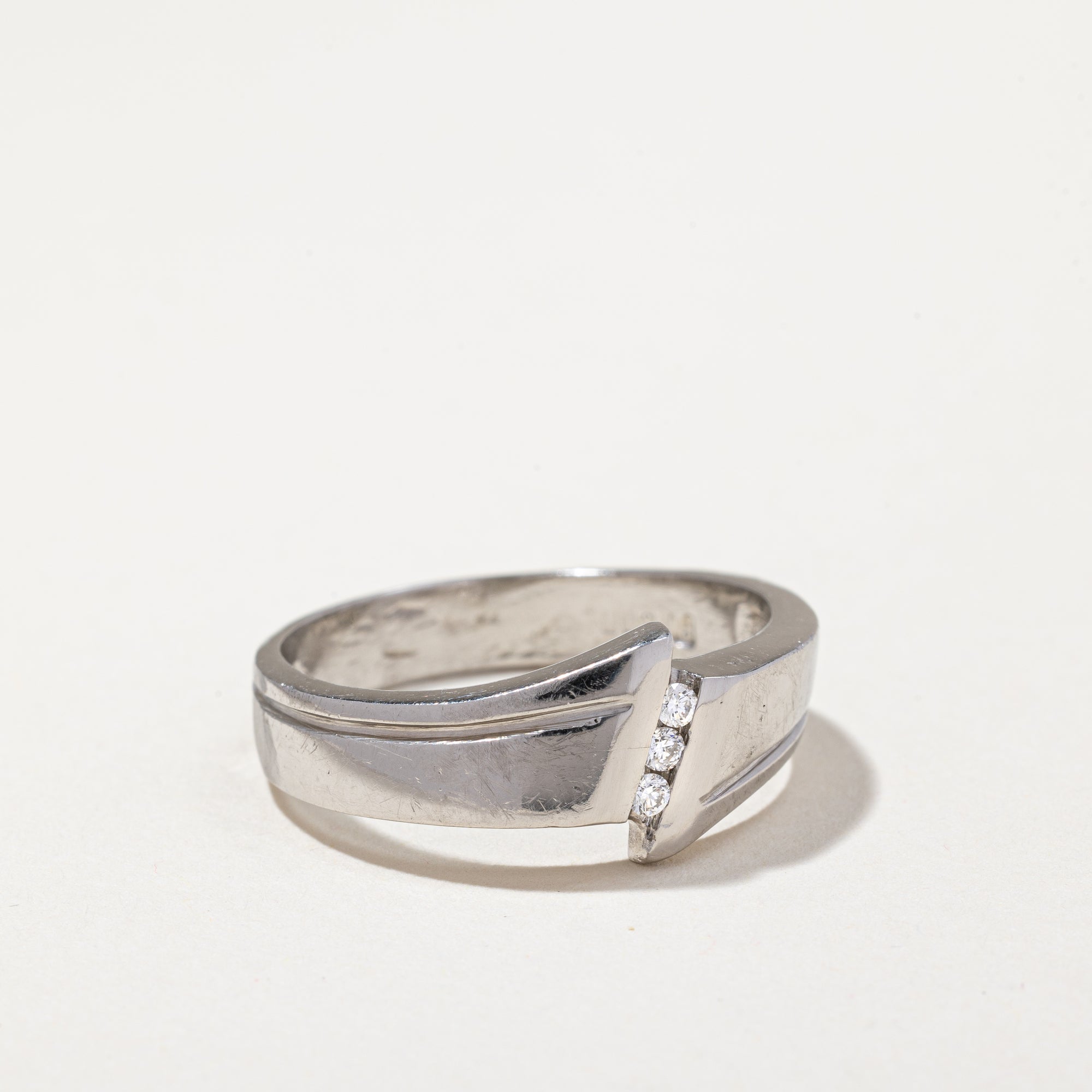 Platinum 800 Diamond Ring | 0.08ctw | SZ 10