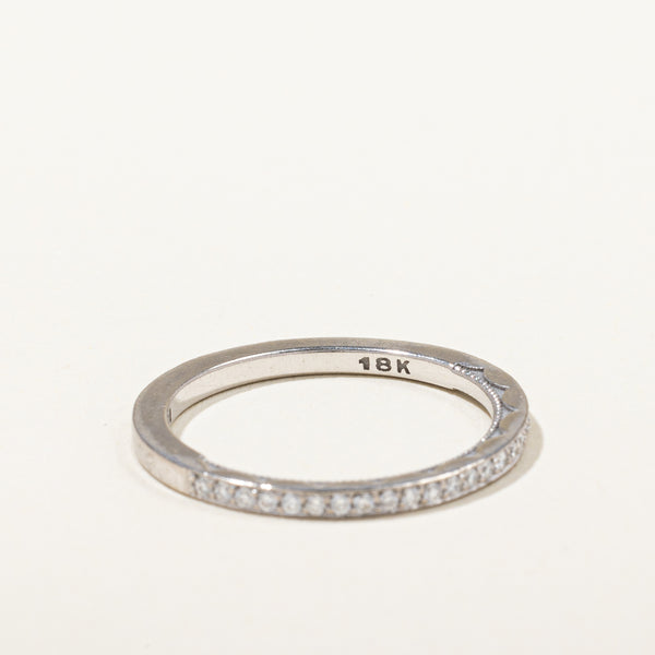 'Tacori' White Gold Coastal Crescent Wedding Band | 0.12ctw | SZ 7.25 |