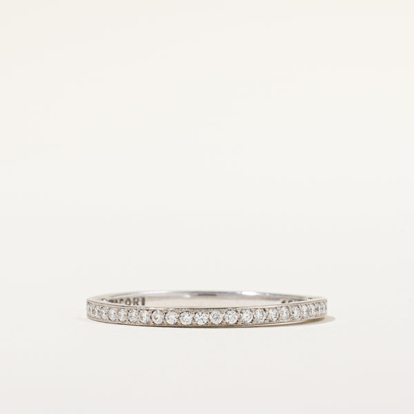 'Tacori' White Gold Coastal Crescent Wedding Band | 0.12ctw | SZ 7.25 |