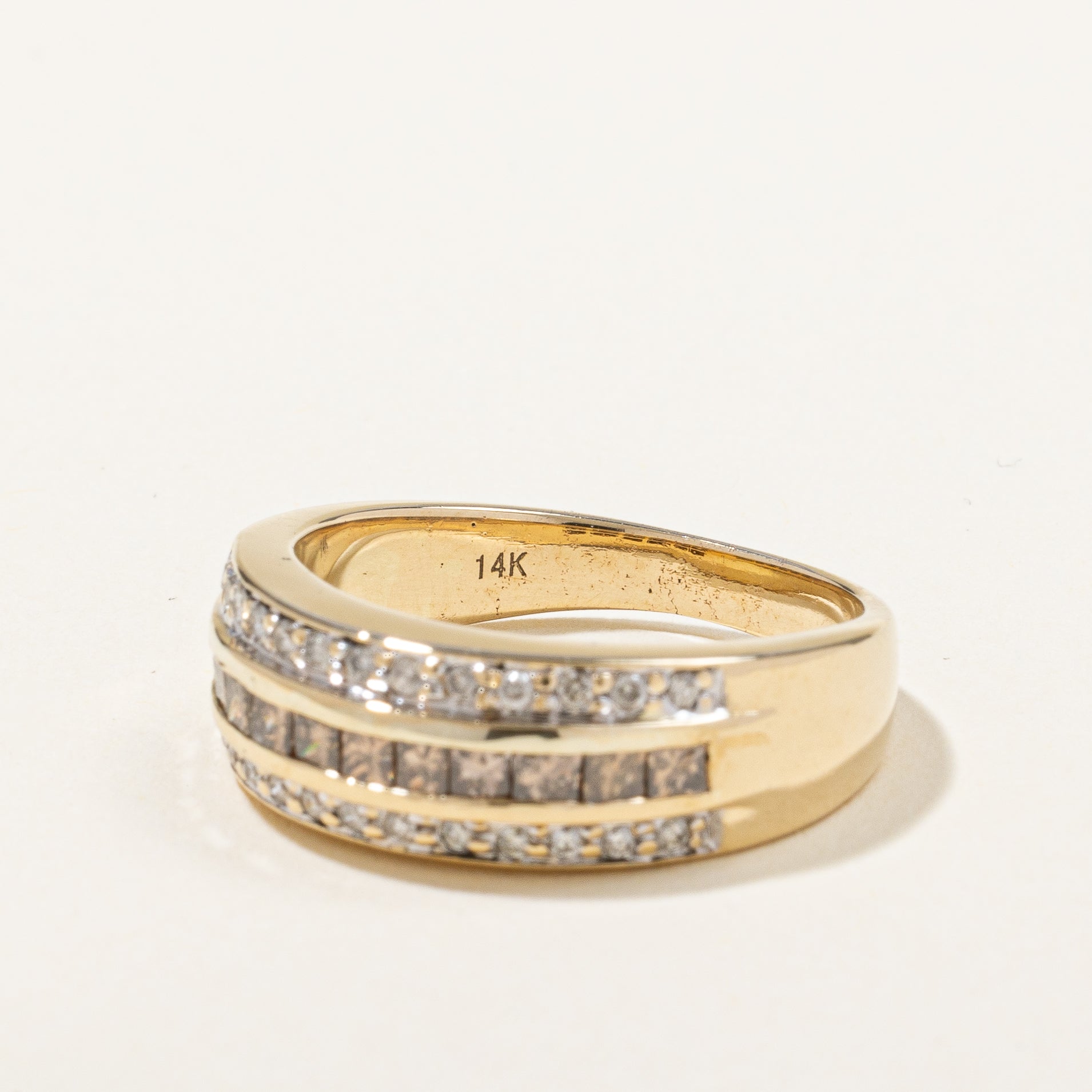 Brown & Yellow Diamond Ring | 0.85ctw | SZ 6.5 |