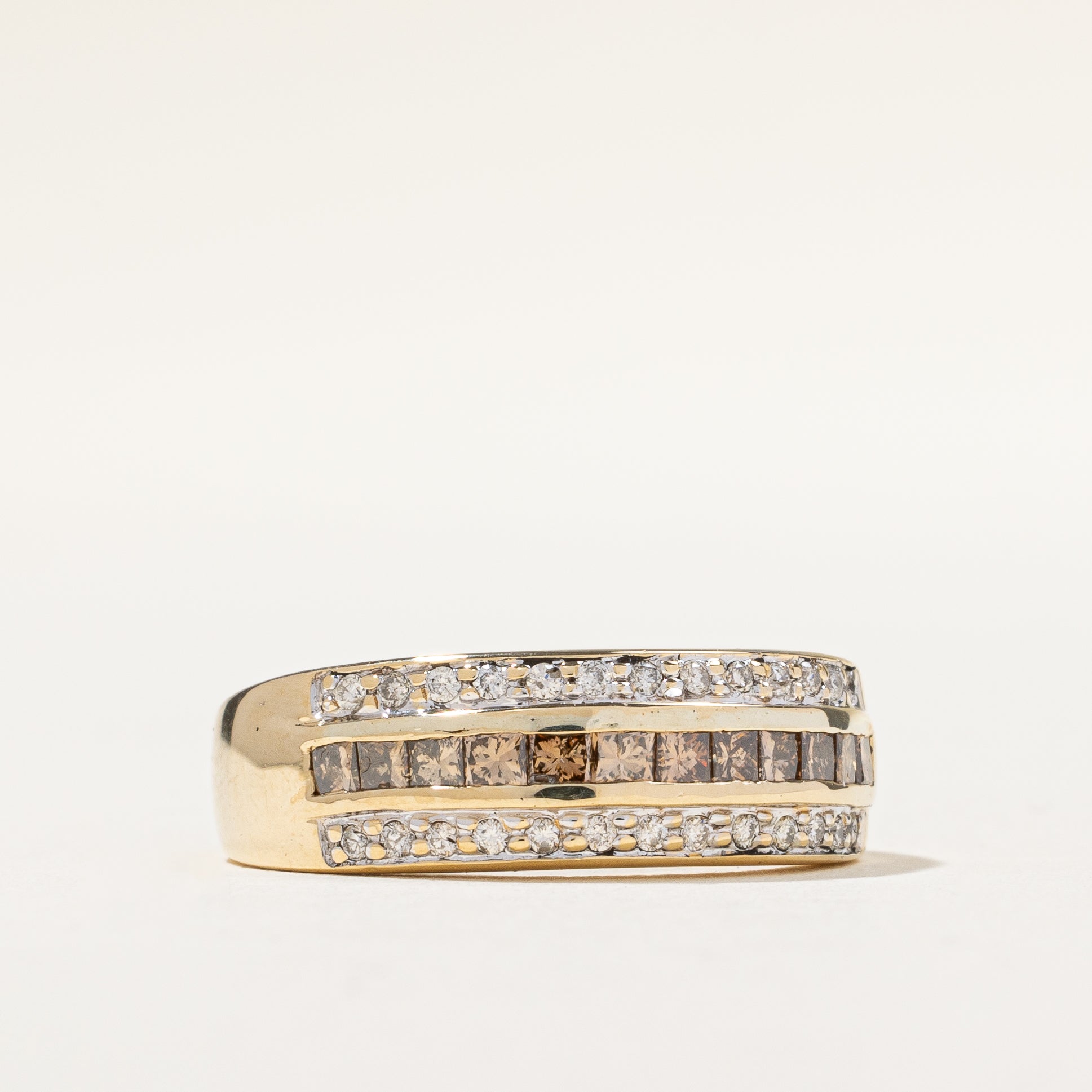 Brown & Yellow Diamond Ring | 0.85ctw | SZ 6.5 |
