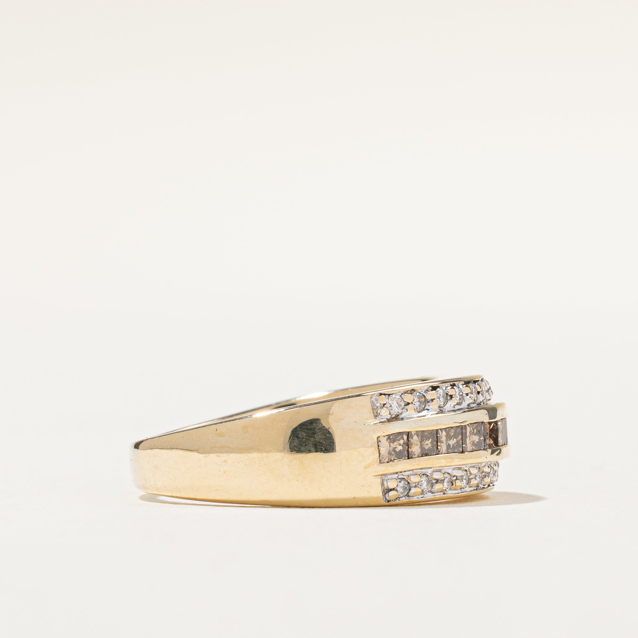 Brown & Yellow Diamond Ring | 0.85ctw | SZ 6.5 |