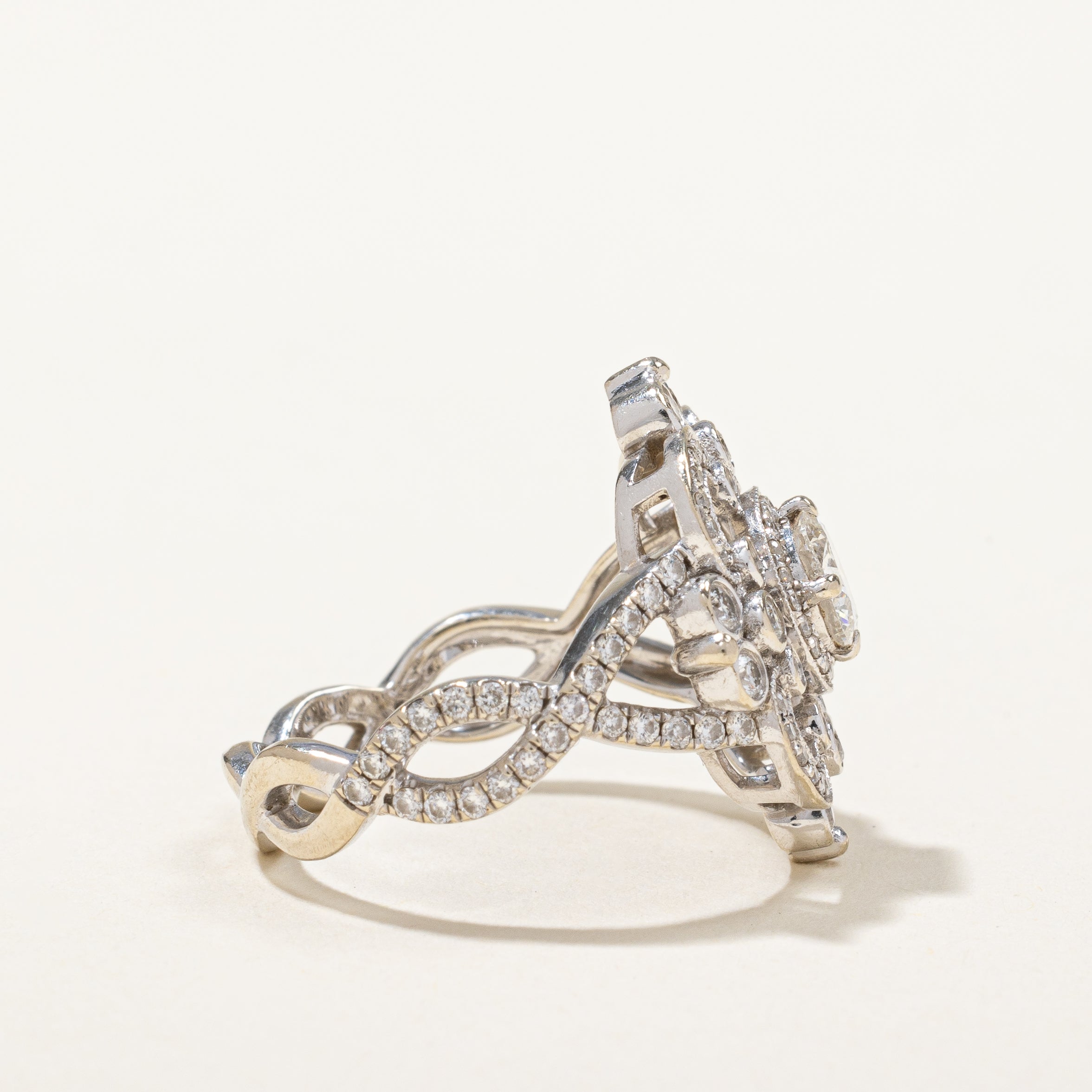 Bague en diamant certifiée GIA | 1,09 ct | Taille 5,5 | 