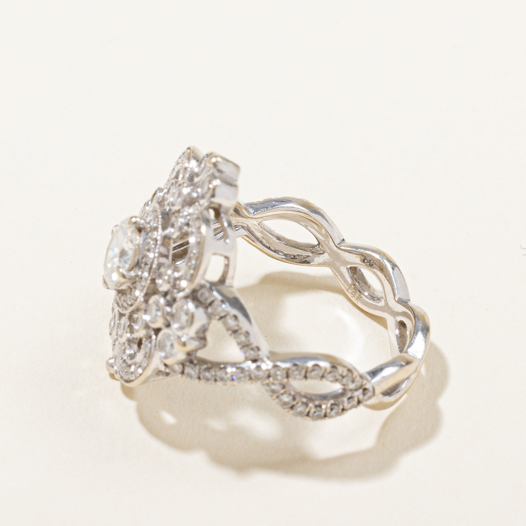 Bague en diamant certifiée GIA | 1,09 ct | Taille 5,5 | 
