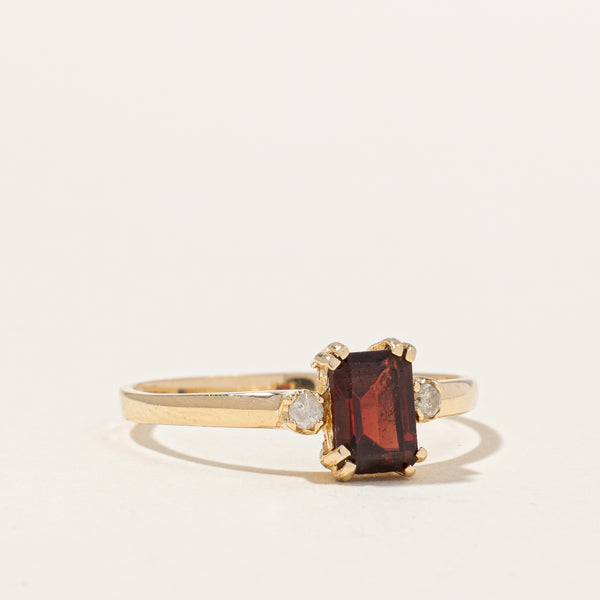 Garnet & Diamond Ring | 1.40ct, 0.05ctw | SZ 6.5 |