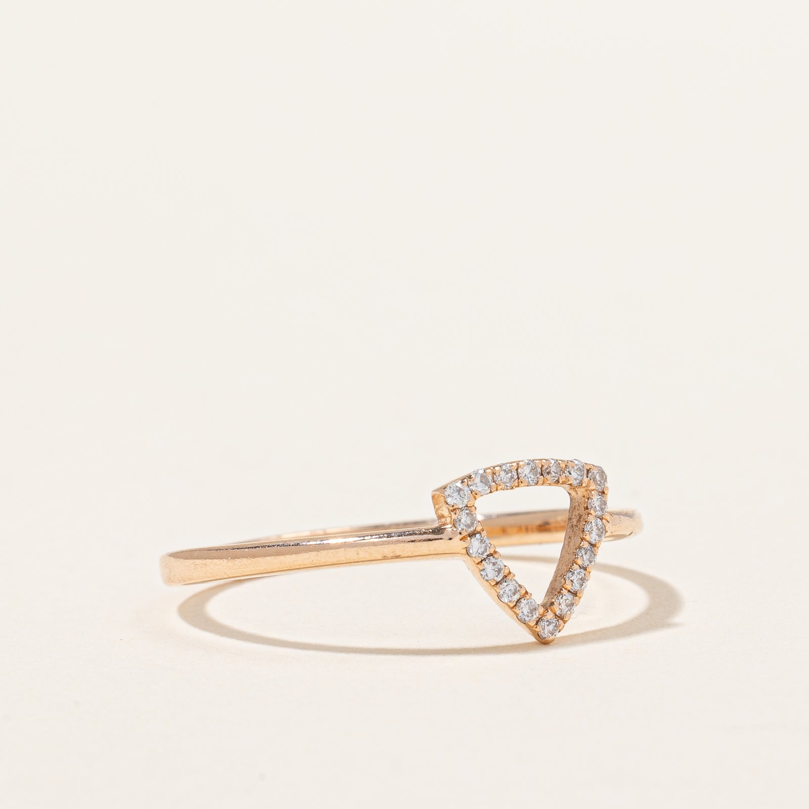 Diamond Soft Triangle Ring | 0.07ctw | SZ 7.25 |