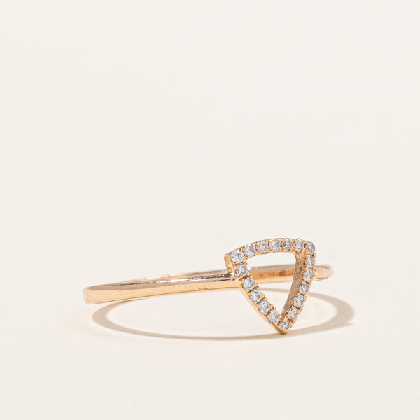 Diamond Soft Triangle Ring | 0.07ctw | SZ 7.25 |