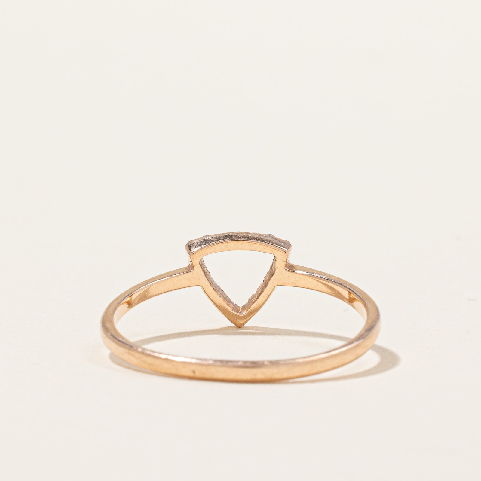 Diamond Soft Triangle Ring | 0.07ctw | SZ 7.25 |