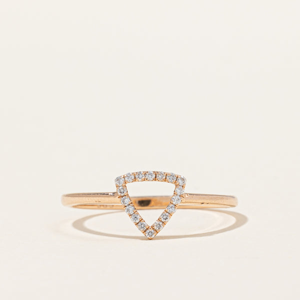 Diamond Soft Triangle Ring | 0.07ctw | SZ 7.25 |