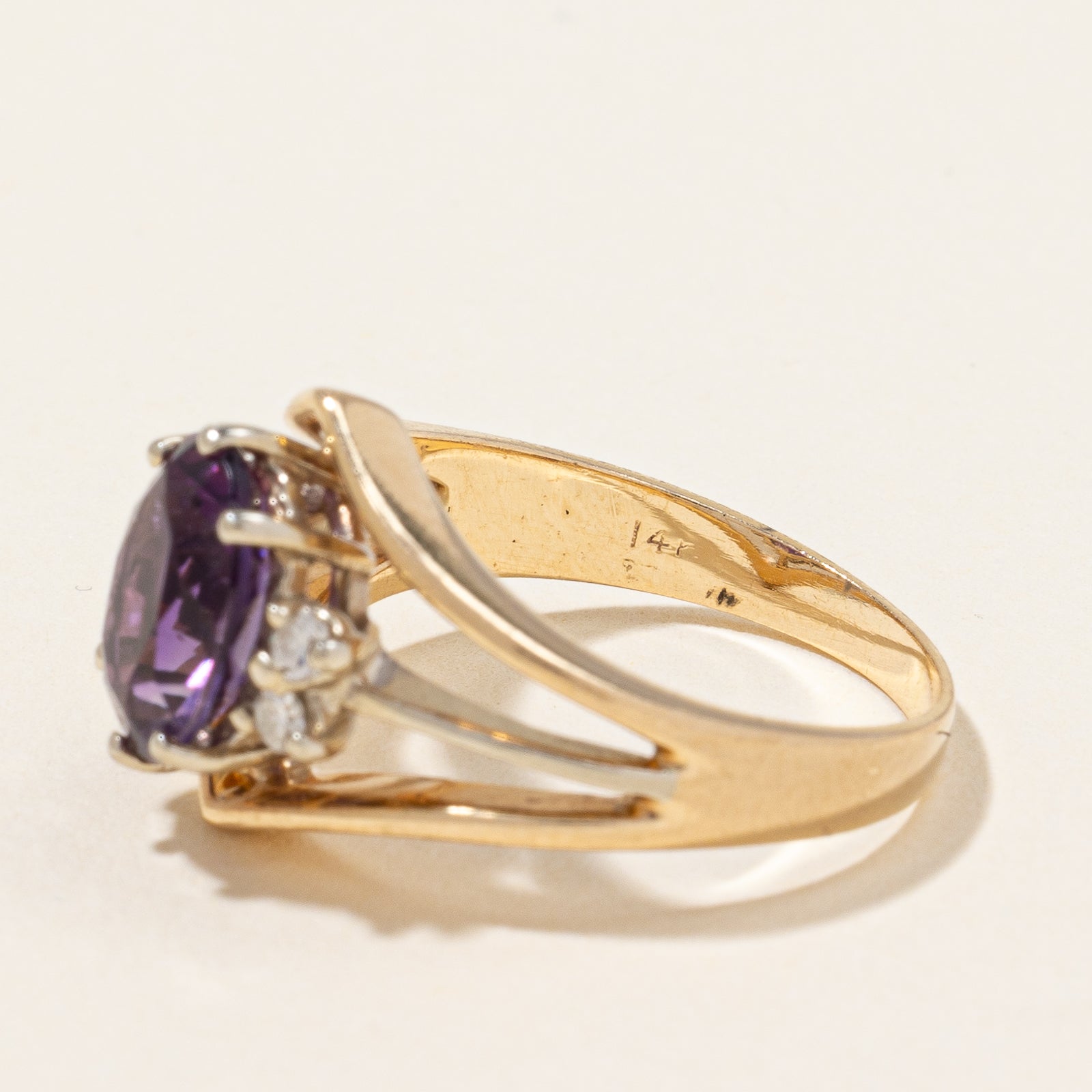 Amethyst & Diamond Ring | 1.50ct, 0.06ctw | SZ 5.25 |