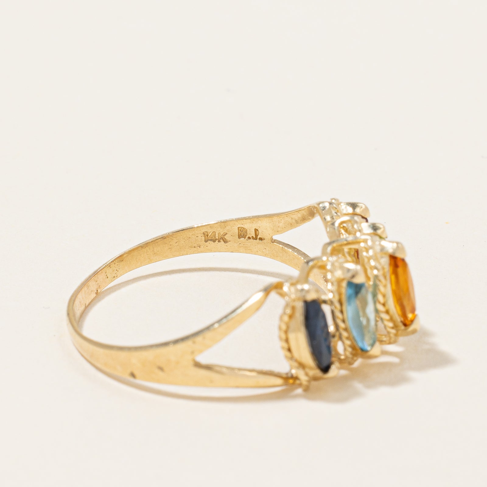 Marquise Cut Multi Gemstone Ring | 1.32ctw | SZ 8.75 |