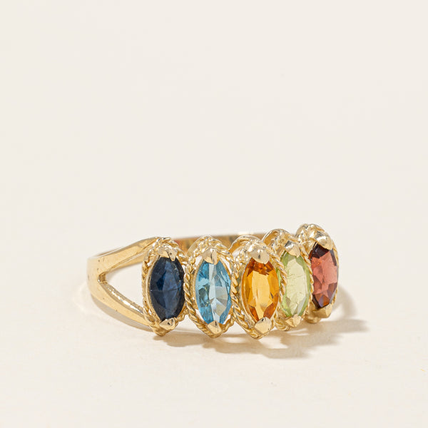 Marquise Cut Multi Gemstone Ring | 1.32ctw | SZ 8.75 |