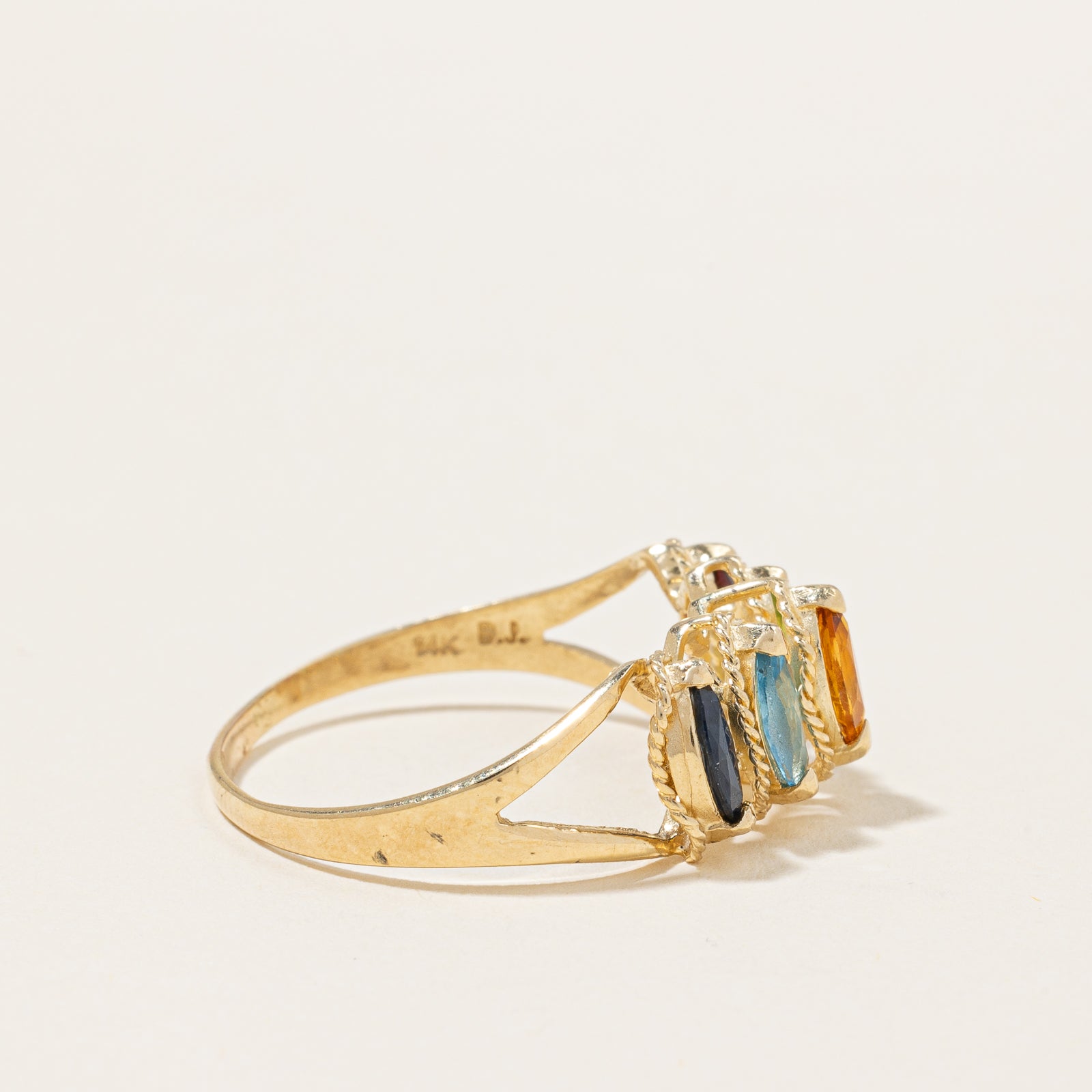 Marquise Cut Multi Gemstone Ring | 1.32ctw | SZ 8.75 |