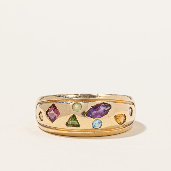 Multi Gem Flush Set Ring | 0.28ctw | SZ 10 |