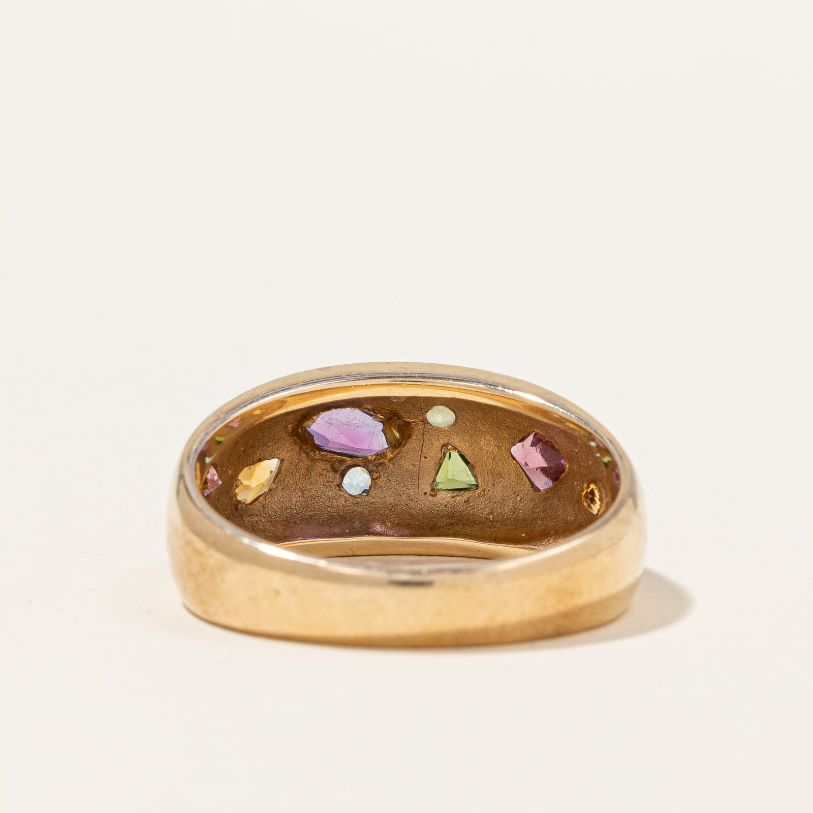 Multi Gem Flush Set Ring | 0.28ctw | SZ 10 |