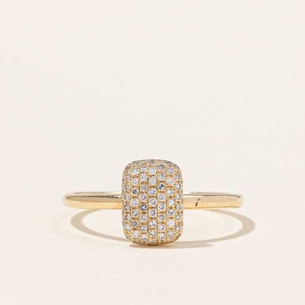 Pave Set Diamond Ring | 0.32ctw | SZ 8 |