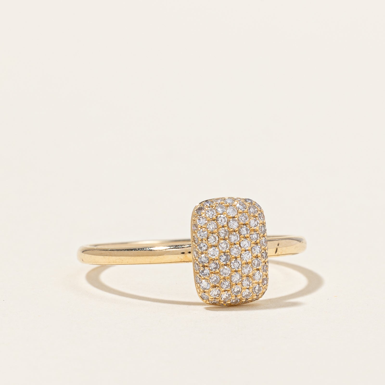 Pave Set Diamond Ring | 0.32ctw | SZ 8 |