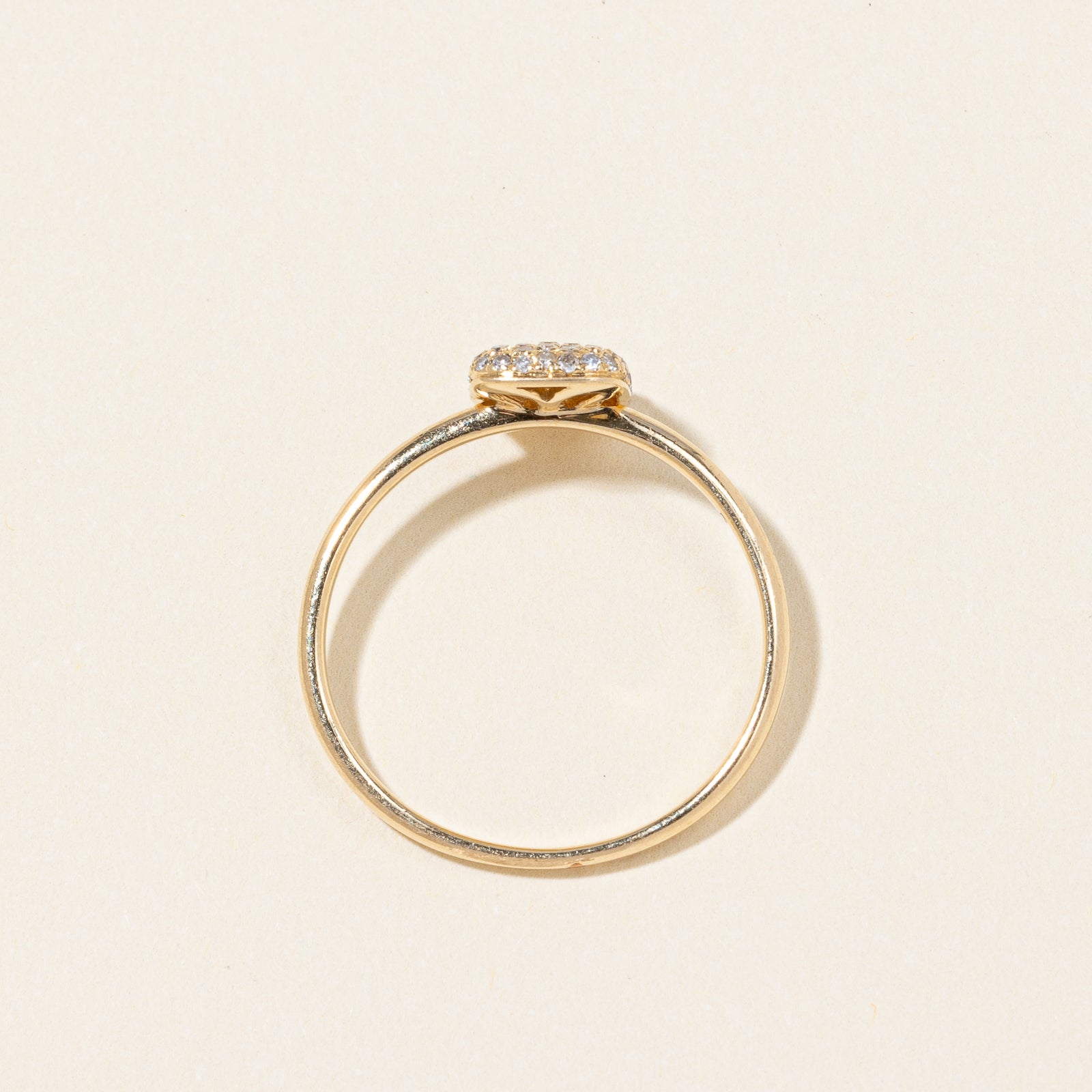 Pave Set Diamond Ring | 0.32ctw | SZ 8 |