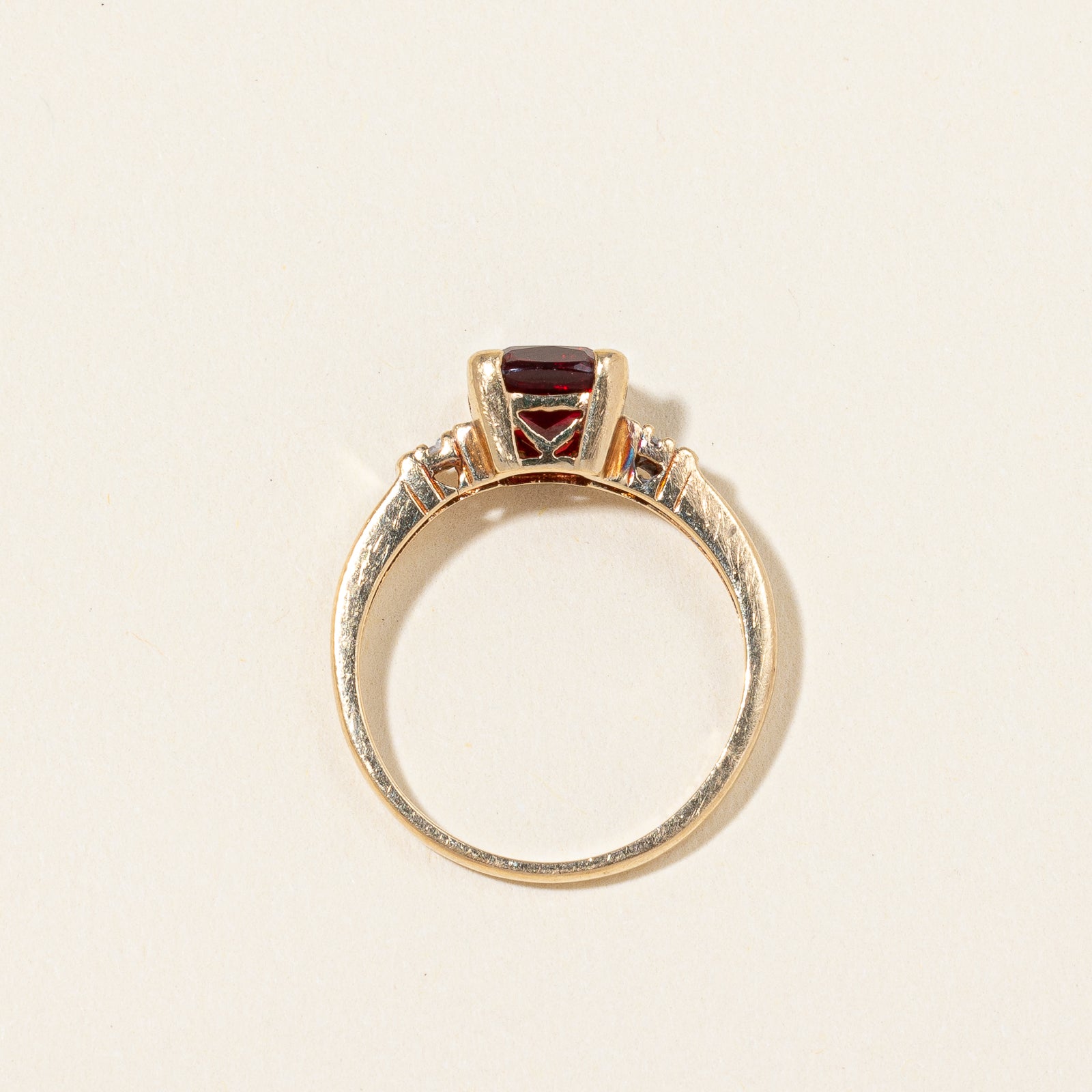 Lab Grown Ruby & Natural Diamond Cocktail Ring | 1.39ct, 0.02ctw | SZ 6.25 |