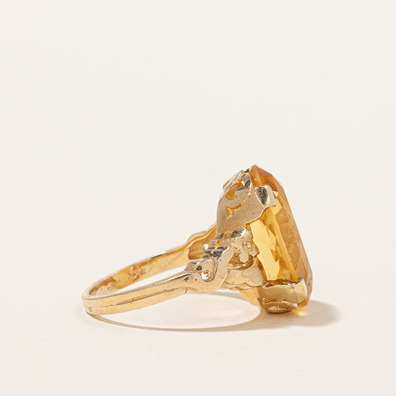 Citrine Cocktail Ring | 4.60ct | SZ 4.25 |