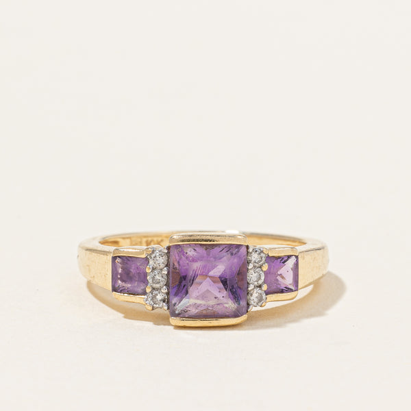 Amethyst & Diamond Ring | 1.00ctw, 0.09ctw | SZ 5.75 |