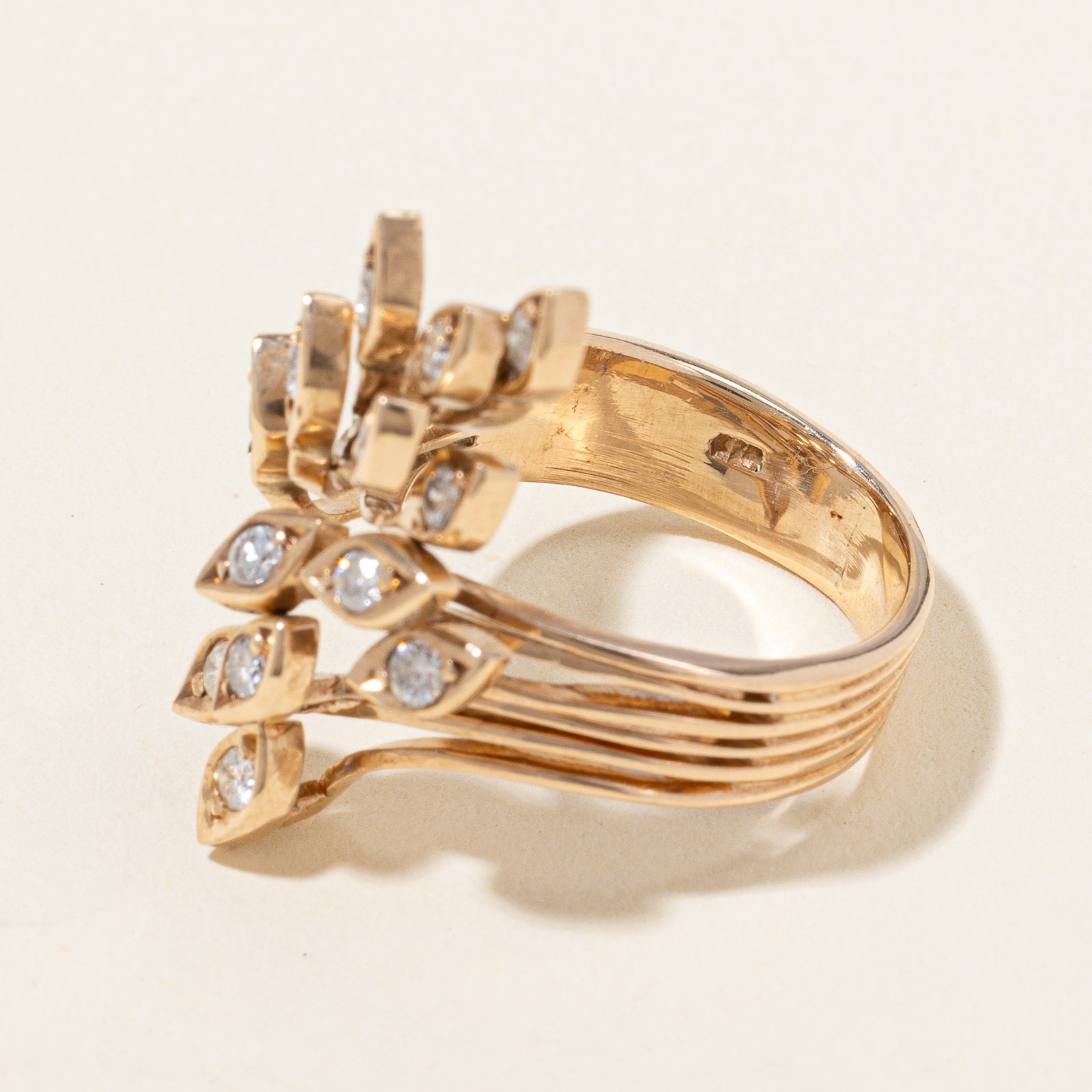 Diamond Bypass Ring | 0.33ctw | SZ 4 |