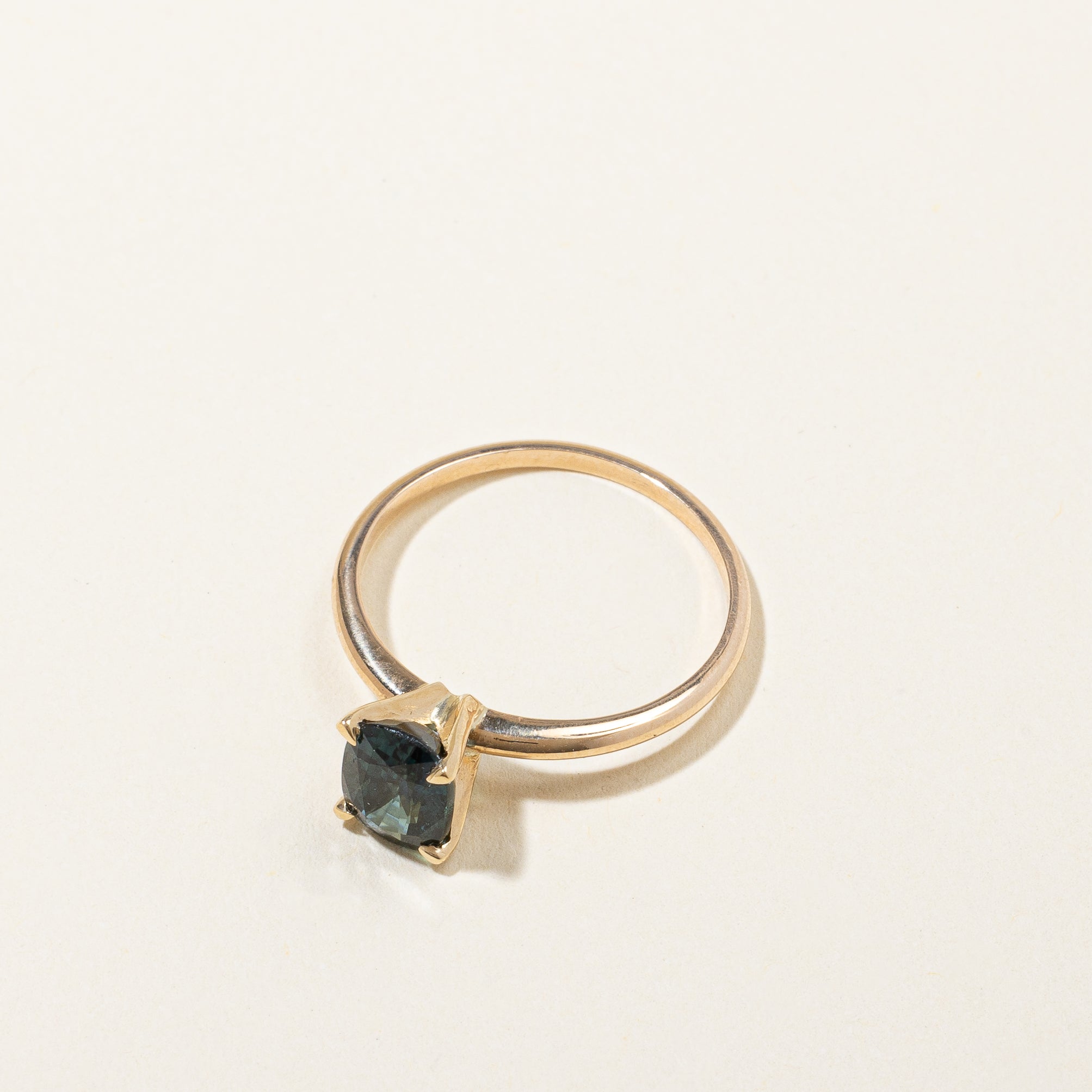 100 Ways' 14k Gold Teal Sapphire Ring | 1.60 | SZ 6.75