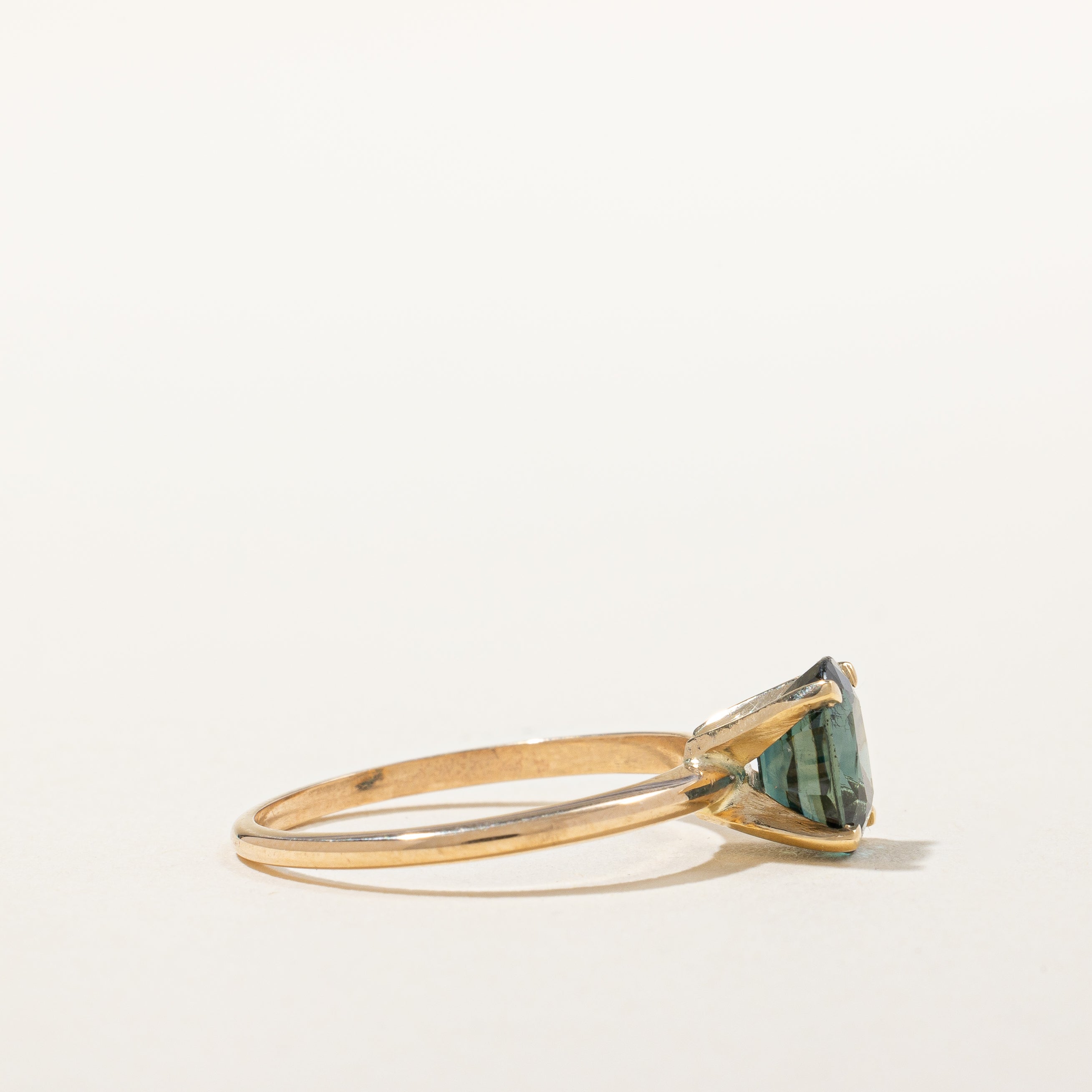 100 Ways' 14k Gold Teal Sapphire Ring | 1.60 | SZ 6.75