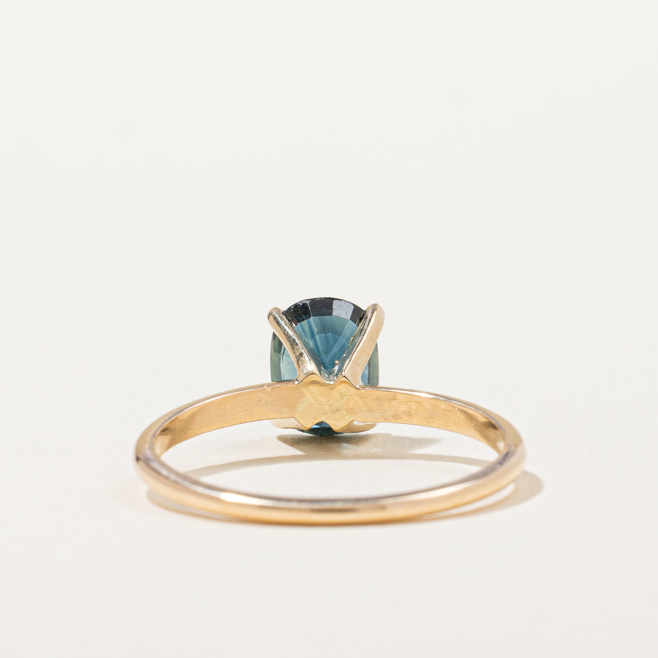 100 Ways' 14k Gold Teal Sapphire Ring | 1.60 | SZ 6.75