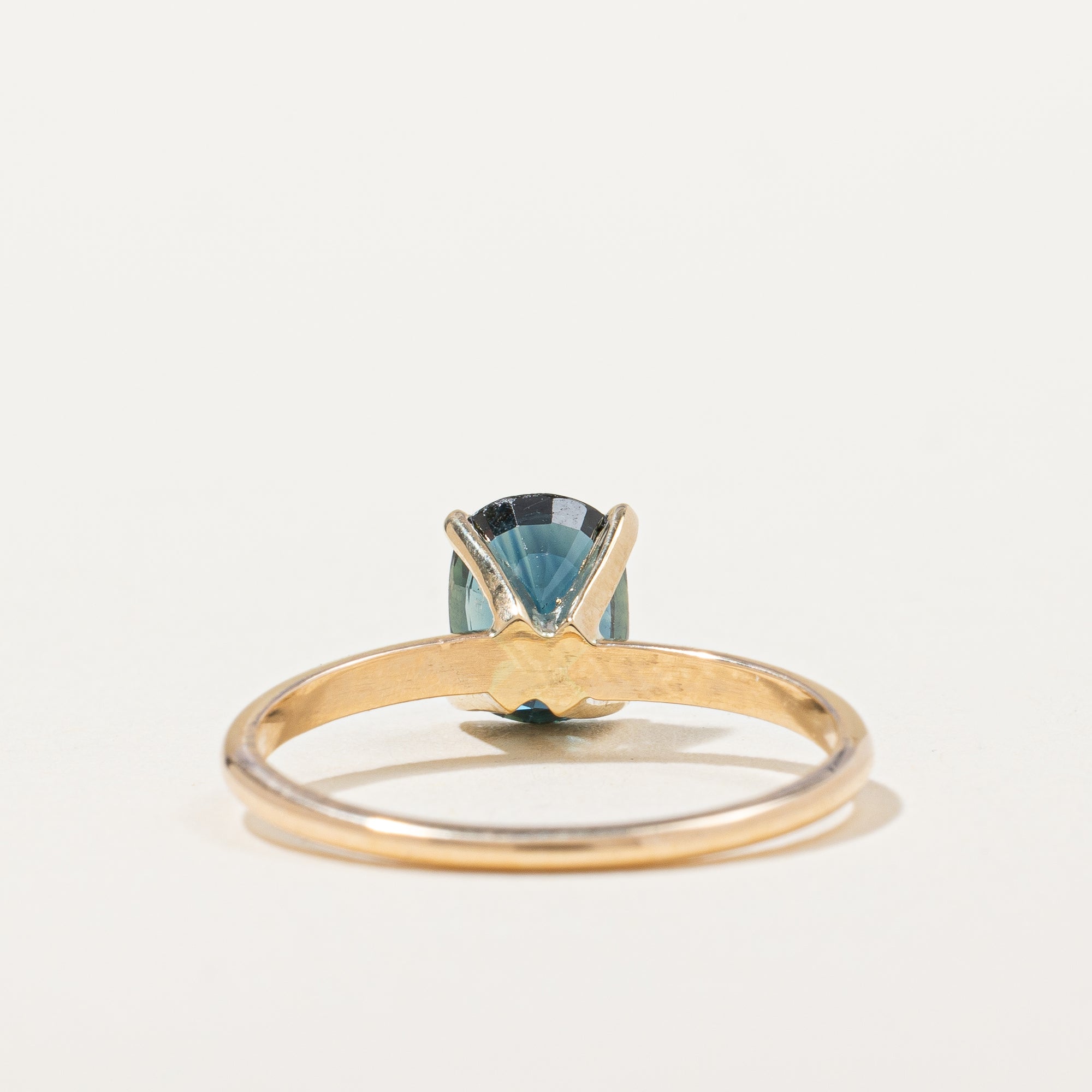 '100 Ways' 14k Gold Teal Sapphire Ring | 1.60 | SZ 6.75