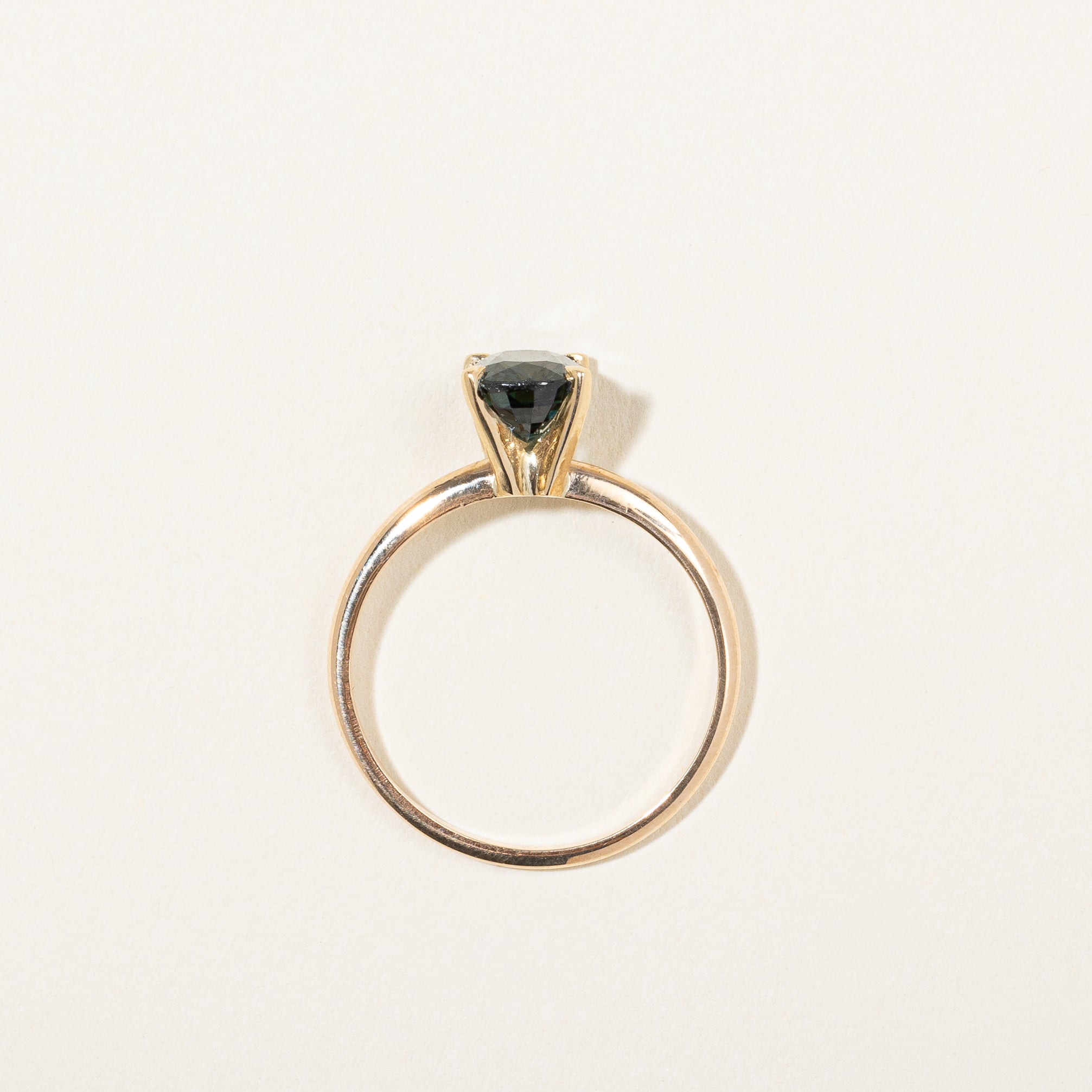 '100 Ways' 14k Gold Teal Sapphire Ring | 1.60 | SZ 6.75