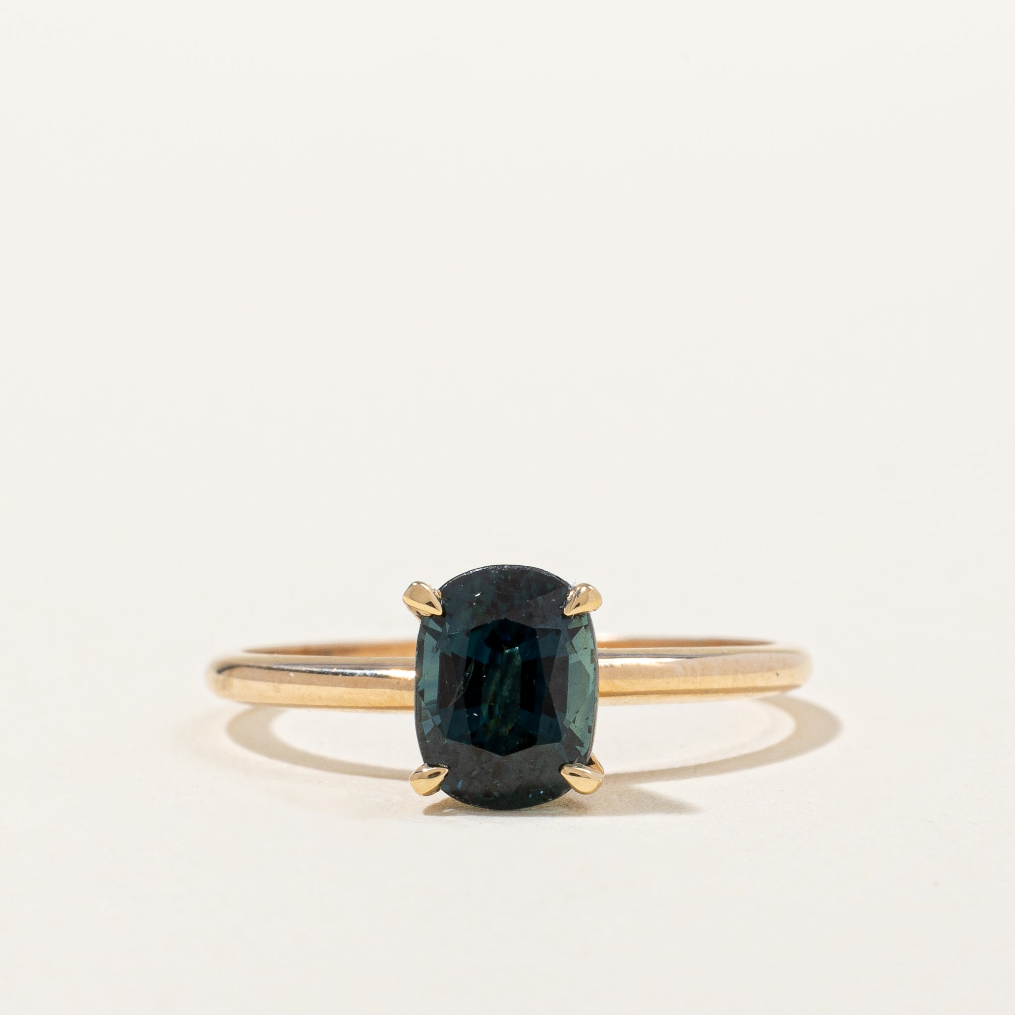 100 Ways' 14k Gold Teal Sapphire Ring | 1.60 | SZ 6.75