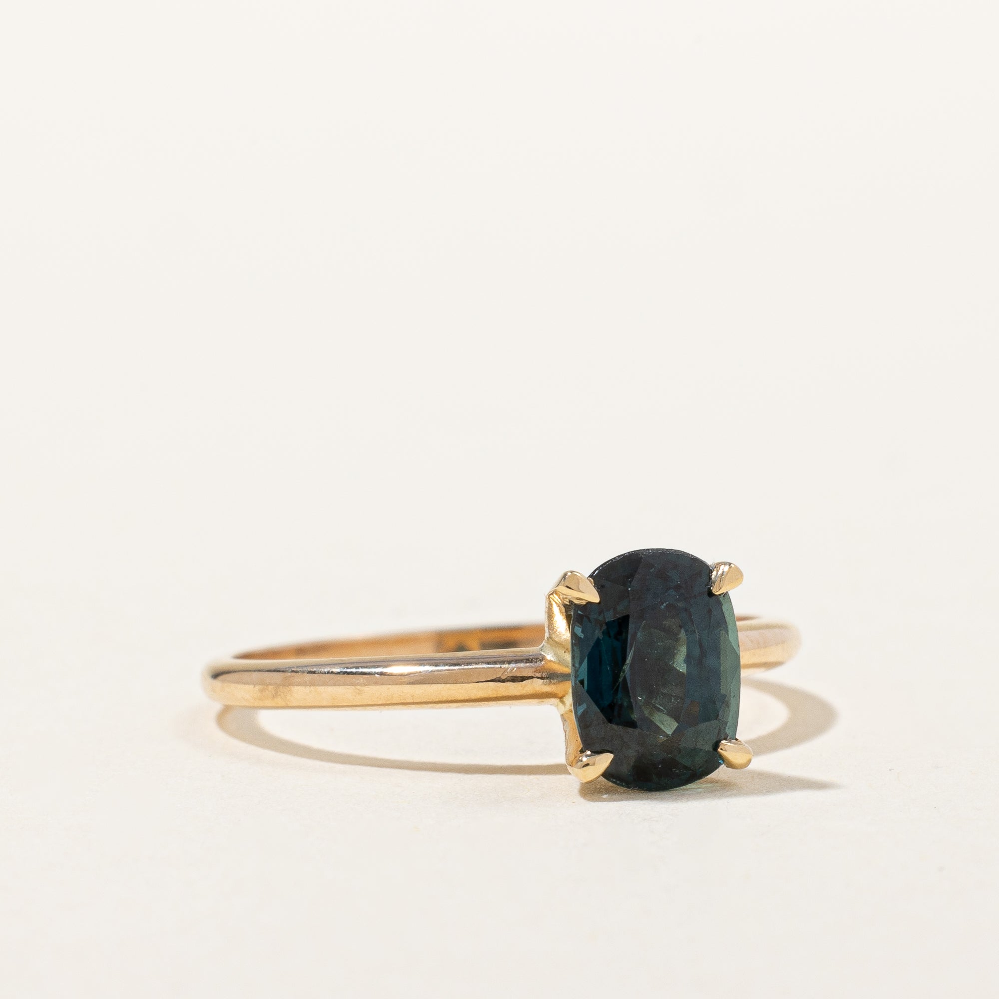 100 Ways' 14k Gold Teal Sapphire Ring | 1.60 | SZ 6.75