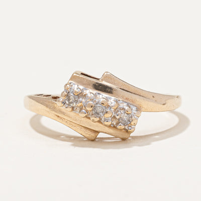 Bypass Three Stone Diamond Ring | 0.04ctw | SZ 6.5 |