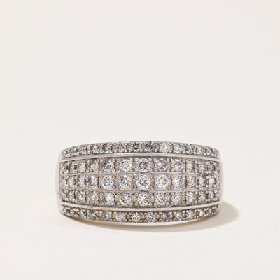 Michael Hill' Wide Diamond Ring | 1.00ctw | SZ 9.75 |