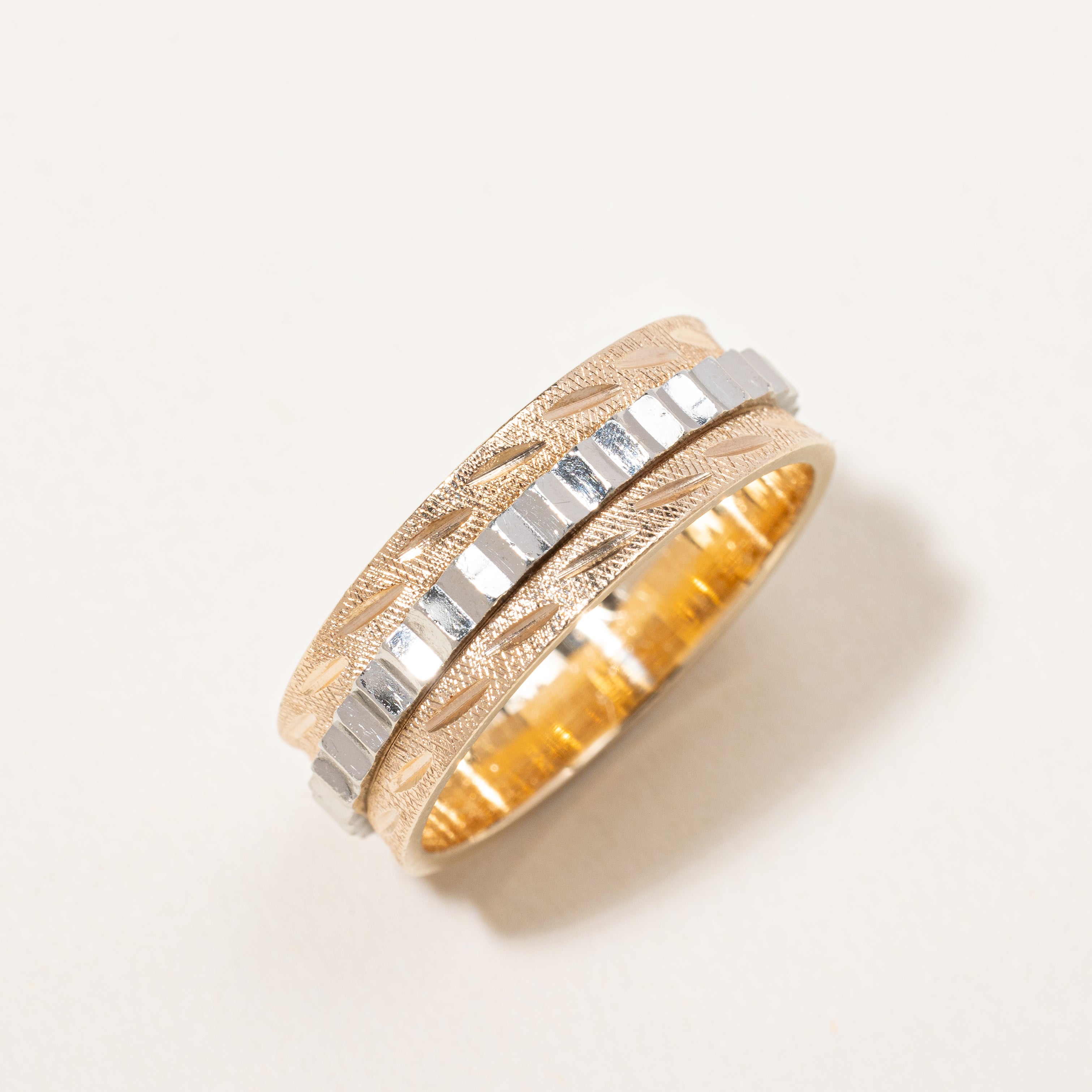 1930s Two Tone Gold Band | SZ 8.5 |
