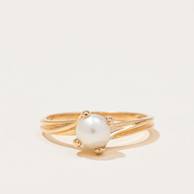 Pearl Twist Bypass Ring | 1.17ct | SZ 6.5 |