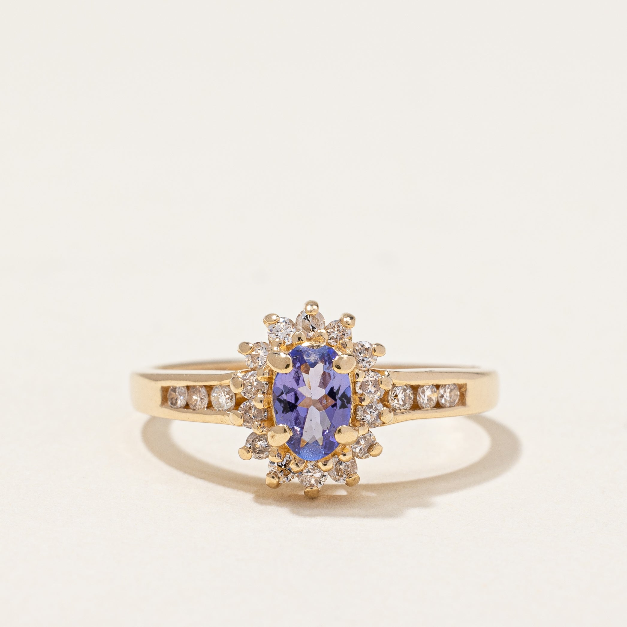 Tanzanite & Diamond Halo Ring | 0.50ct, 0.20ctw | SZ 6 |