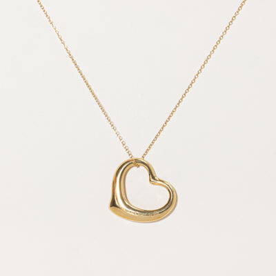'Tiffany & Co' Elsa Peretti Open Heart Pendant 35 mm Necklace | 30