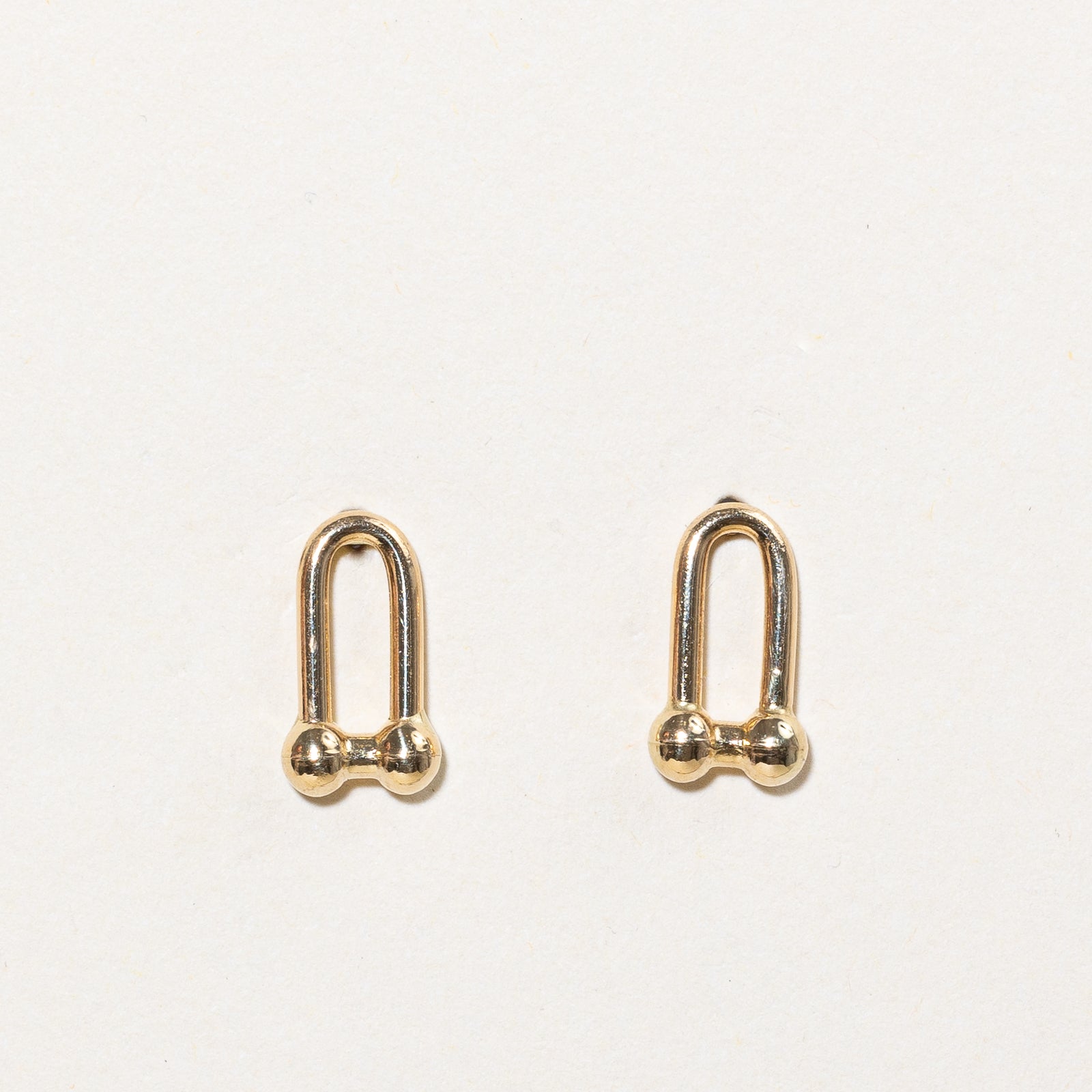 Hardware Inspired 18k Yellow Gold Earrings
