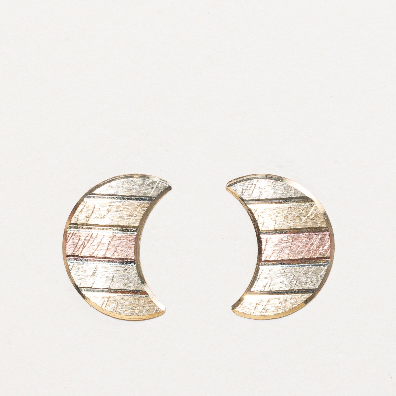 10k Tri Tone Stud Earrings |