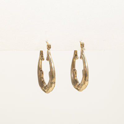 10k Yellow Gold Dolphin Earrings |