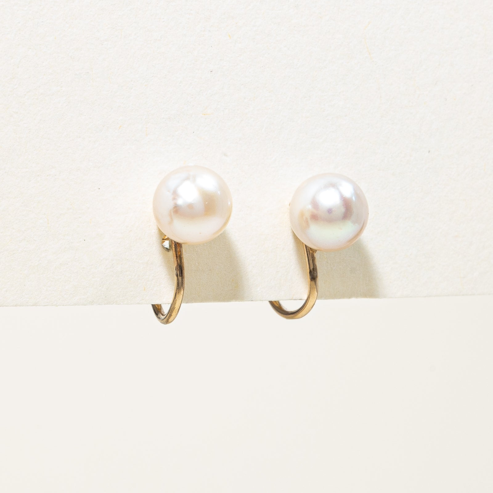 Pearl Clip On Earrings